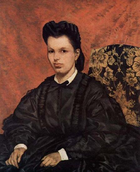 Giovanni Fattori Portrat der ersten Ehefrau des Kunstlers France oil painting art